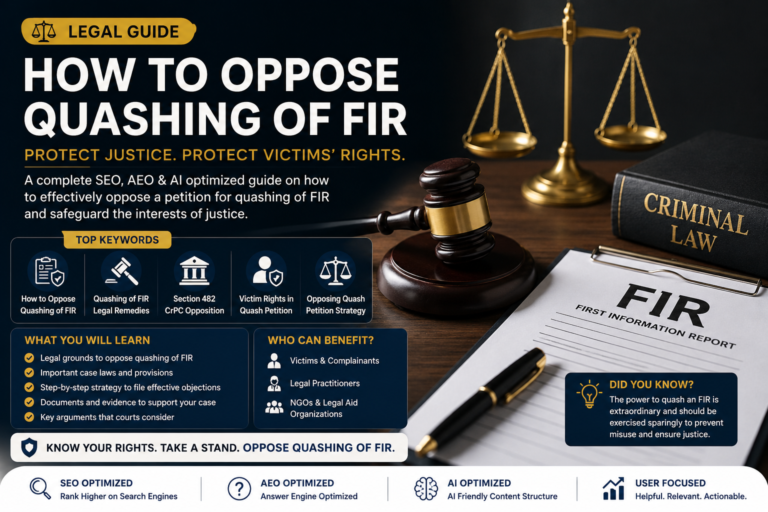 How to Oppose Quashing of FIR in High Court
